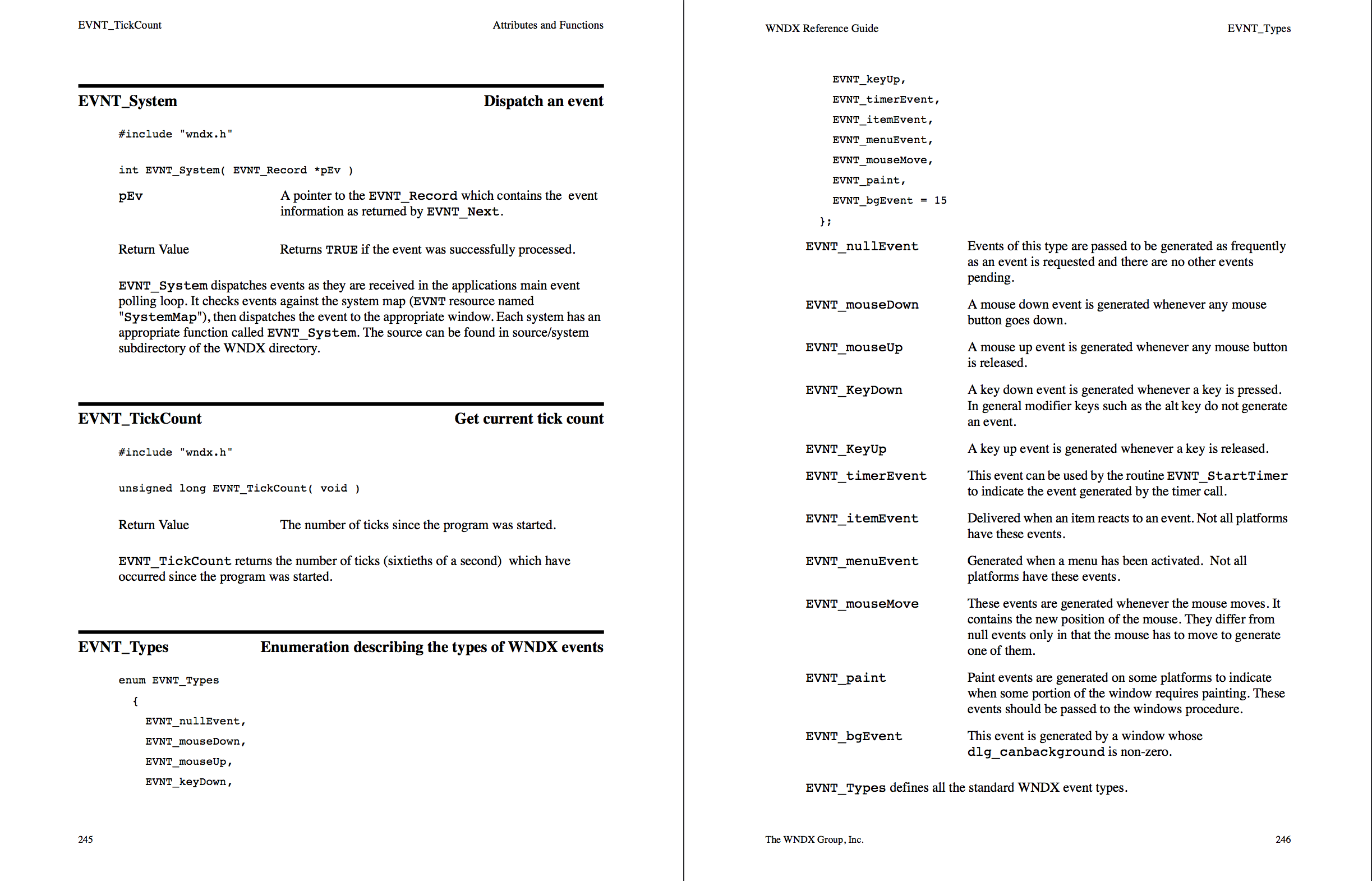 WNDX Reference Manual