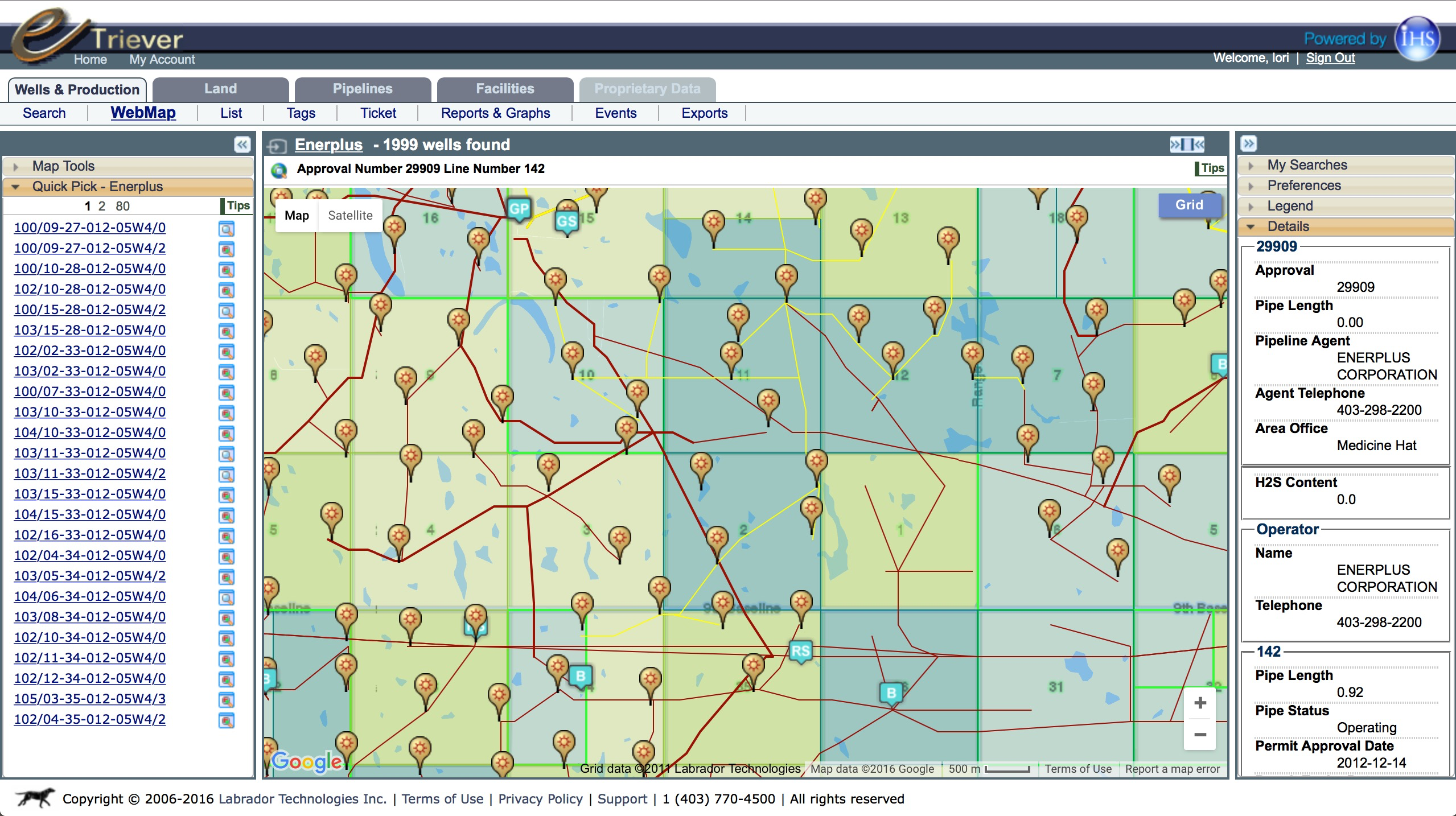 eTriever Web Map