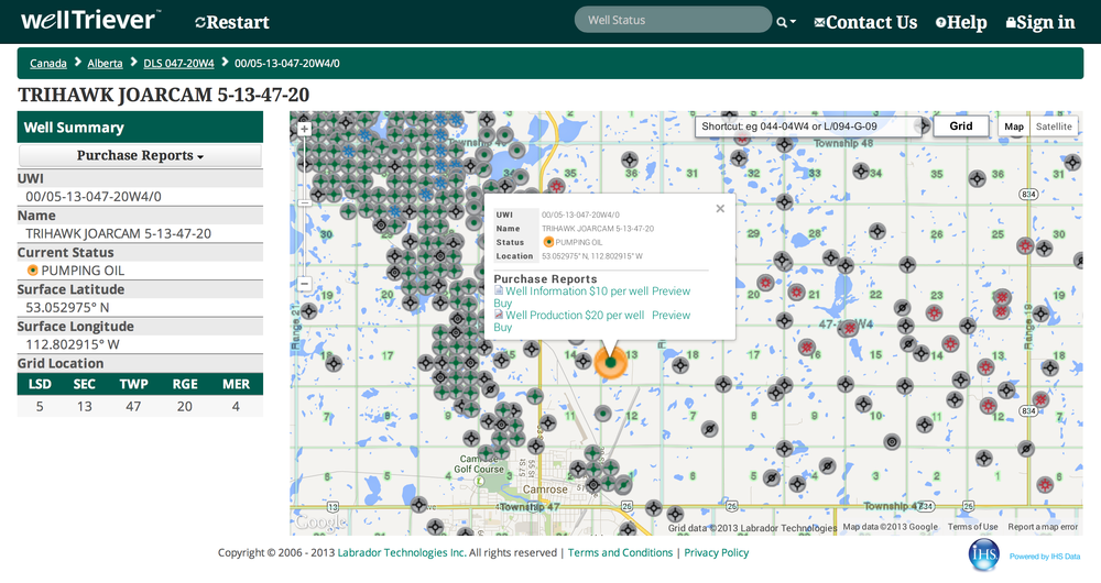 wellTriever Well Page